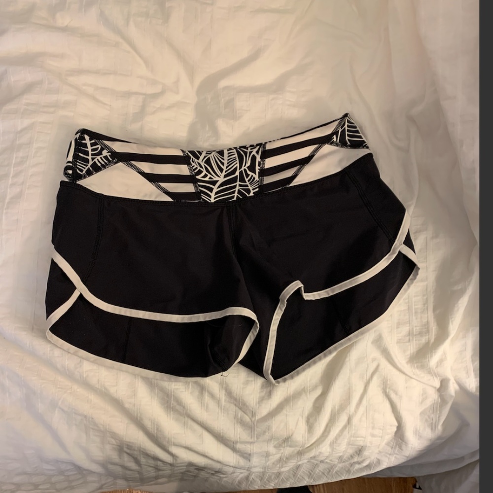 lululemon athletica Black and White Athletic Shorts